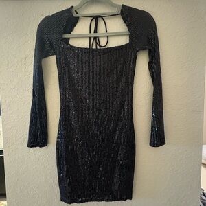 Lucy in the Sky Black Sequin Dress